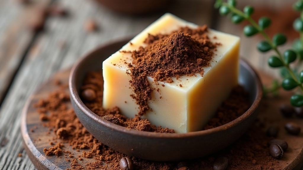 Making Coffee Grounds Exfoliating Soap Without Grit Sinking
